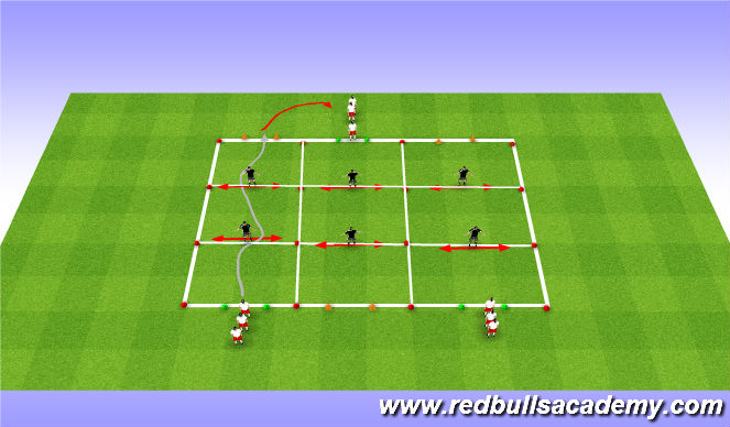 Football/Soccer Session Plan Drill (Colour): moves-opposed