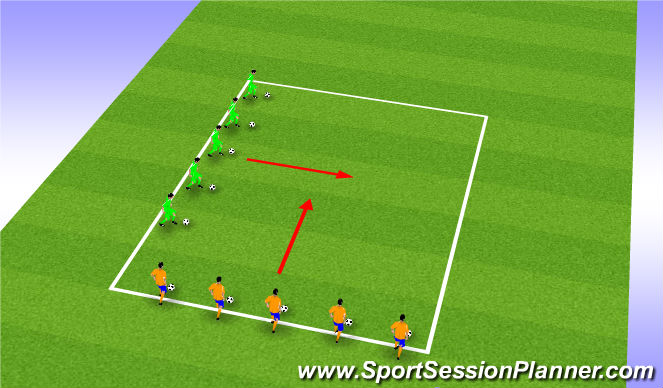 Football/Soccer Session Plan Drill (Colour): Warm-up