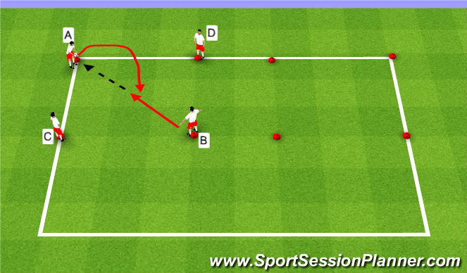 Football/Soccer Session Plan Drill (Colour): Warm Up