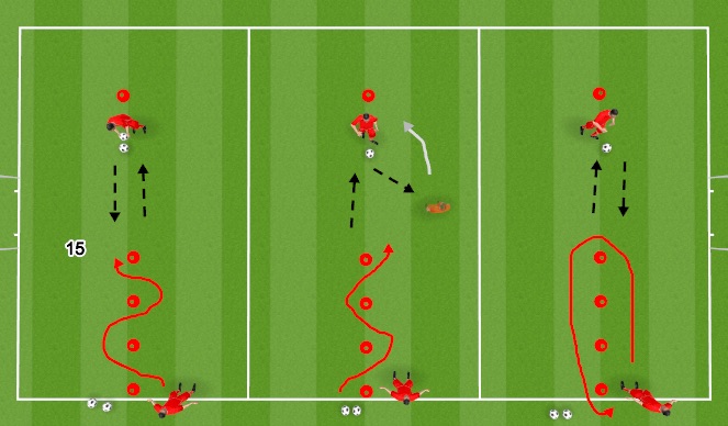 Football/Soccer Session Plan Drill (Colour): Technical Warm Up