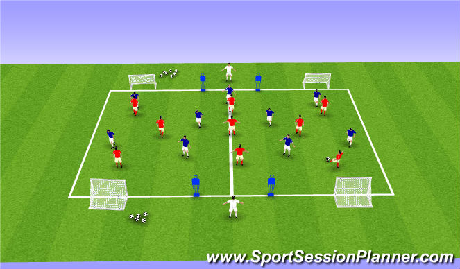 Football/Soccer Session Plan Drill (Colour): Encouaging Creativity