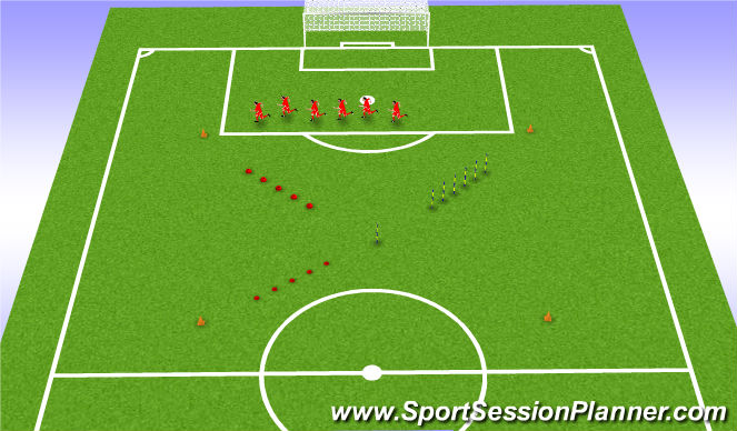 Football/Soccer Session Plan Drill (Colour): Follow the leader