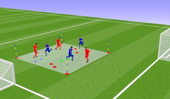 Football/Soccer Session Plan Drill (Colour): Arrival activity
