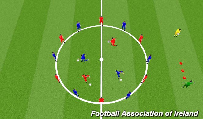 Football/Soccer Session Plan Drill (Colour): Warm Up
