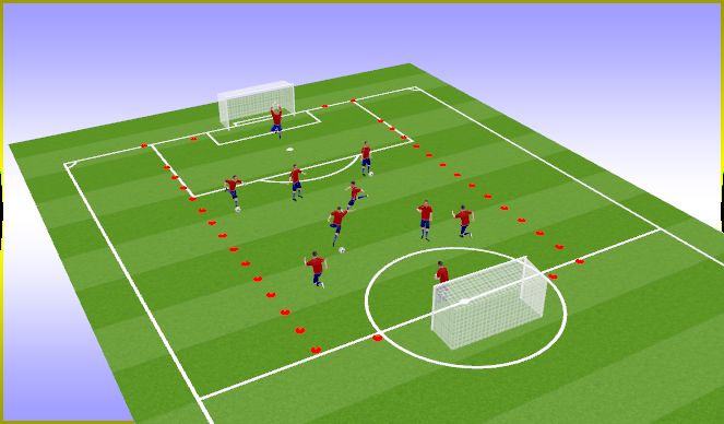 Football/Soccer Session Plan Drill (Colour): Warm-up