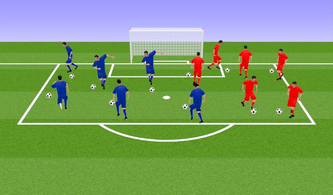 Football/Soccer Session Plan Drill (Colour): Warm-up