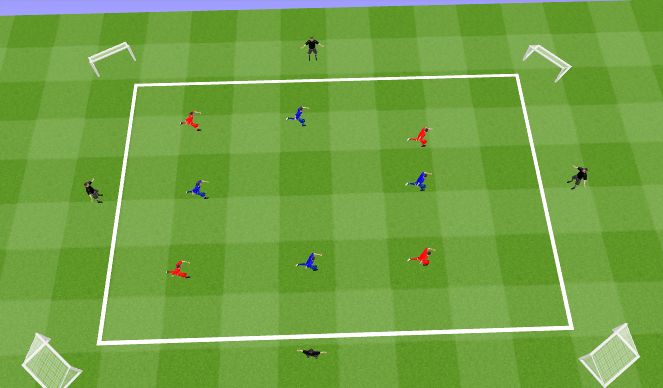 Football/Soccer Session Plan Drill (Colour): 3 Team Possession