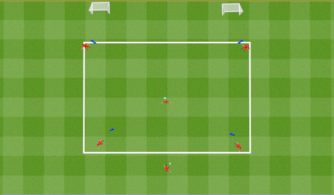 Football/Soccer Session Plan Drill (Colour): Passing Drill for 6. ﻿Ćwiczenie z podaniem dla 6.