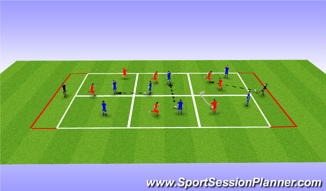 Football/Soccer Session Plan Drill (Colour): Warm Up