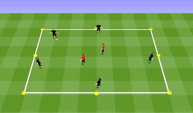 Football/Soccer Session Plan Drill (Colour): pre warm up basic rondo