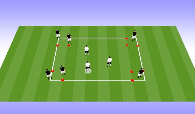 Football/Soccer Session Plan Drill (Colour): Warm Up