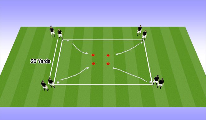 Football/Soccer Session Plan Drill (Colour): Technical Work