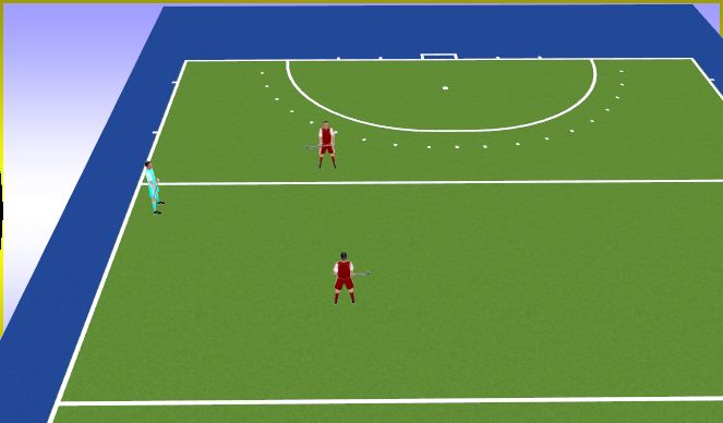 Hockey Session Plan Drill (Colour): Uitverdedigen