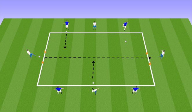 Football/Soccer Session Plan Drill (Colour): Passing
