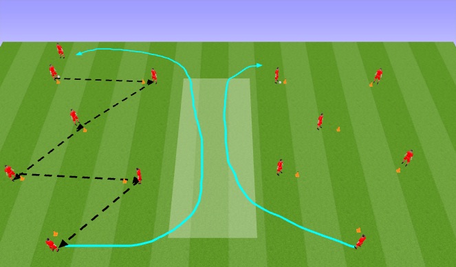 Football/Soccer Session Plan Drill (Colour): Passing