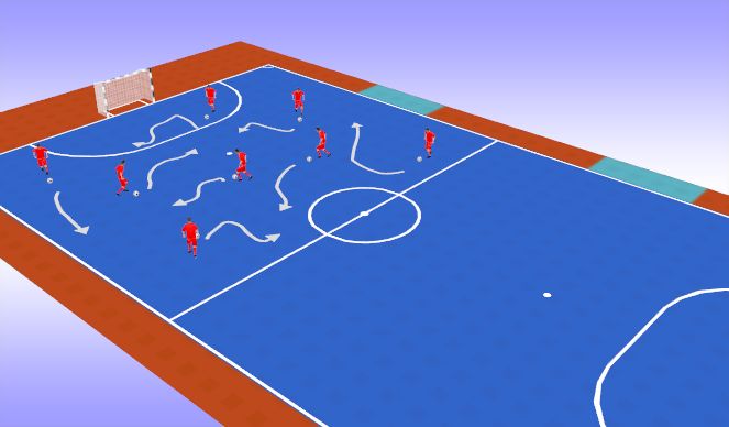 Futsal Session Plan Drill (Colour): Screen 1