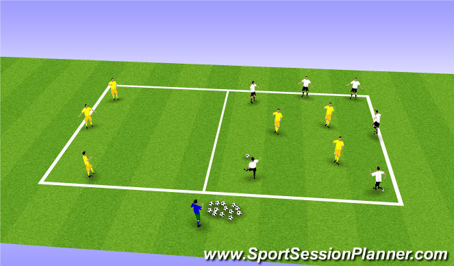 Football/Soccer Session Plan Drill (Colour): Possession w/Purpose