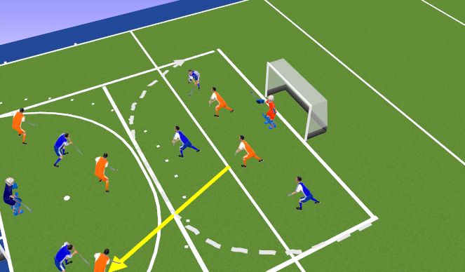 Hockey Session Plan Drill (Colour): Screen 1