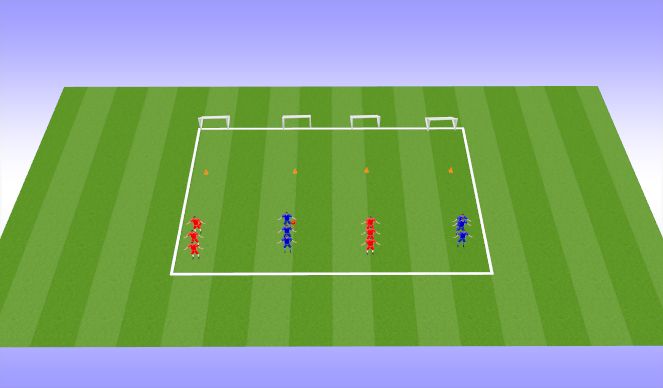 Football/Soccer Session Plan Drill (Colour): Practice - Activity 1 - Skill Relays