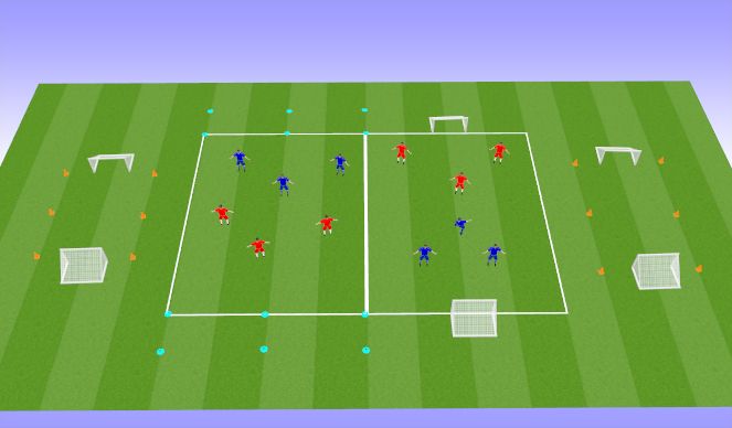Football/Soccer Session Plan Drill (Colour): Play - SSG's