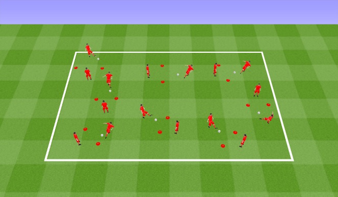 Football/Soccer Session Plan Drill (Colour): Technical Reps