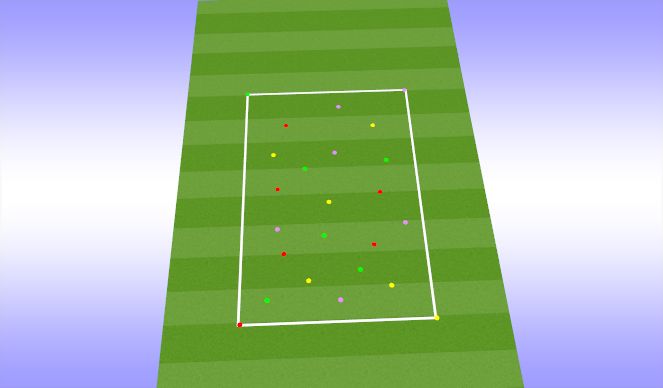 Football/Soccer Session Plan Drill (Colour): Flippers Dribbling Game