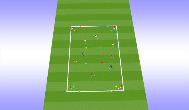 Football/Soccer Session Plan Drill (Colour): Chasers & Dribblers