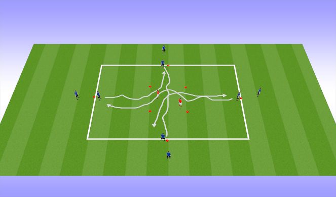 Football/Soccer Session Plan Drill (Colour): Multiple 1 vs. 1 Game