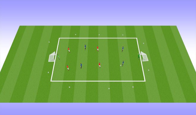 Football/Soccer Session Plan Drill (Colour): Whole - 5 vs. 5 Game