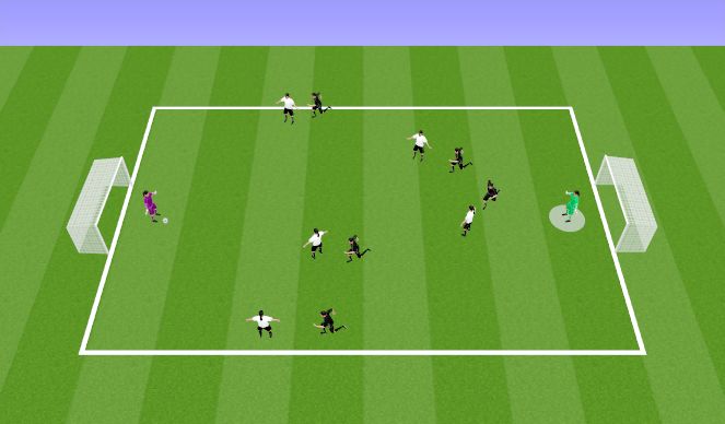 Football/Soccer Session Plan Drill (Colour): Skill Game