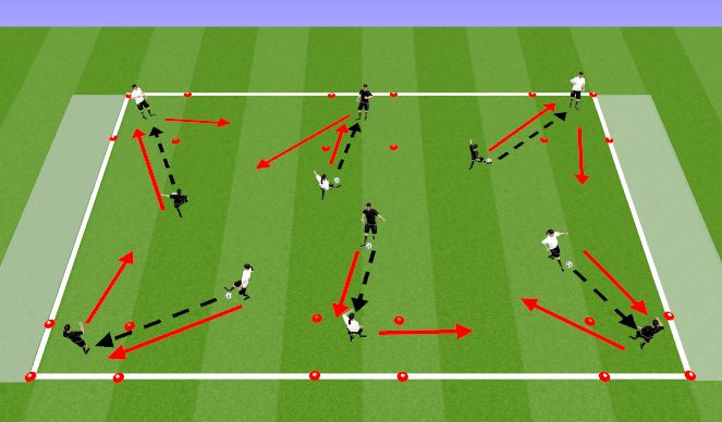 Football/Soccer Session Plan Drill (Colour): Skill Training