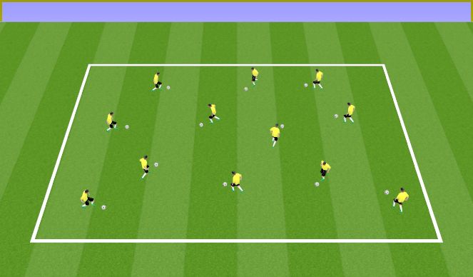 Football/Soccer Session Plan Drill (Colour): Individual Footskills