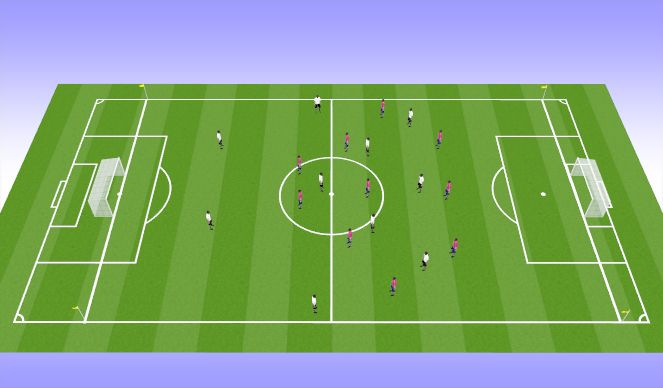 Football/Soccer Session Plan Drill (Colour): Phase 4