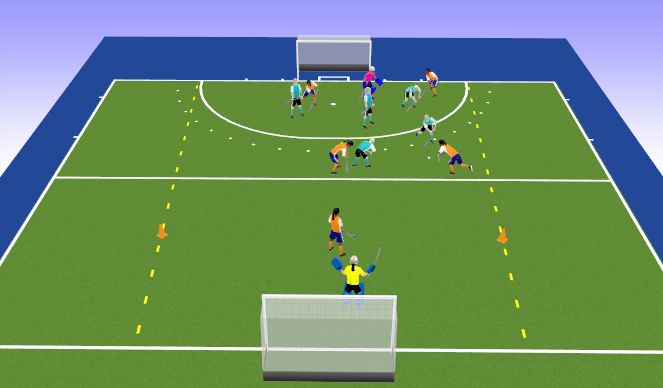 Hockey Session Plan Drill (Colour): Screen 1