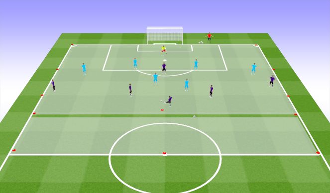 Football/Soccer Session Plan Drill (Colour): Match - 7v6