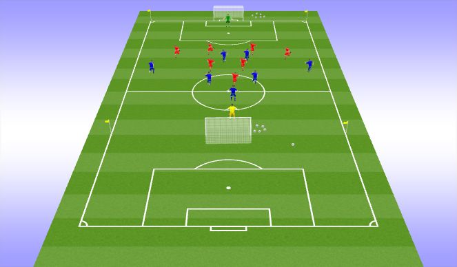 Football/Soccer Session Plan Drill (Colour): Game: 8v8