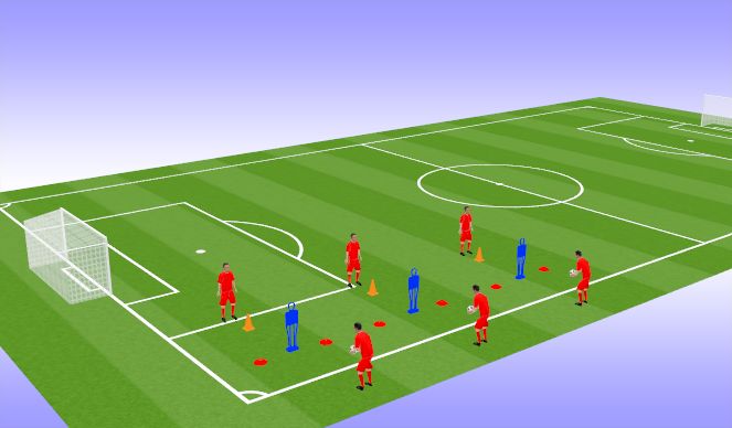 Football/Soccer Session Plan Drill (Colour): Intensive Drill