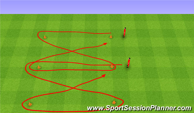 Football/Soccer Session Plan Drill (Colour): Warm up. Rozgrzewka.