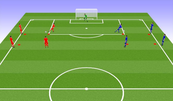 Football/Soccer Session Plan Drill (Colour): Wedstrijdjes passen