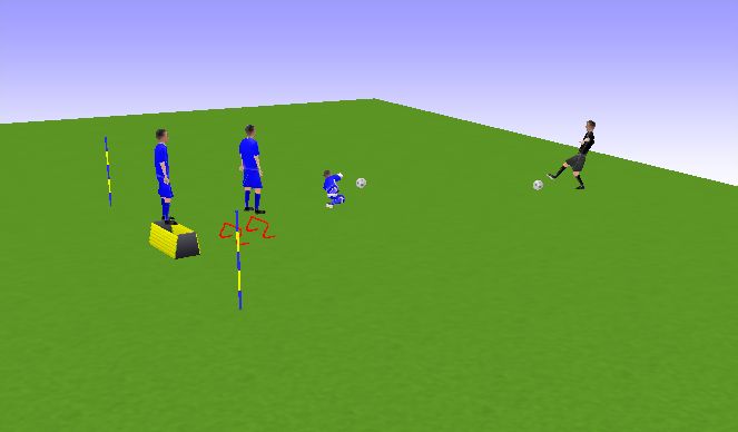 Football/Soccer Session Plan Drill (Colour): CAIDA + DOBLE SALTO