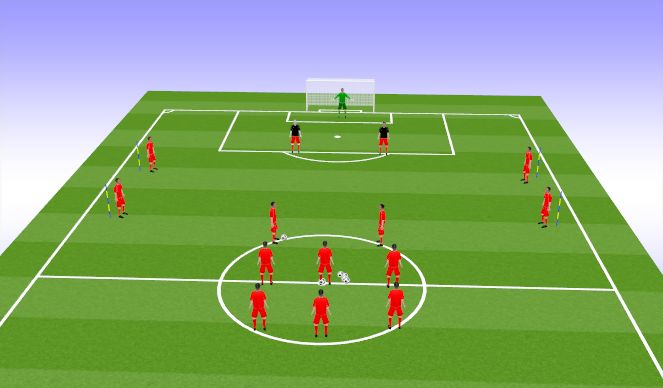 Football/Soccer Session Plan Drill (Colour): Pattern 4