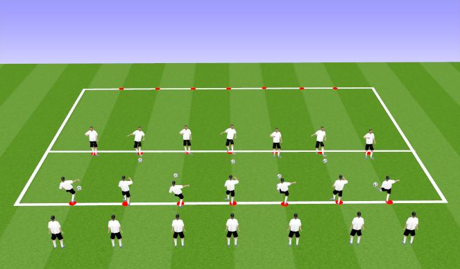 Football/Soccer Session Plan Drill (Colour): Technical - with Movement