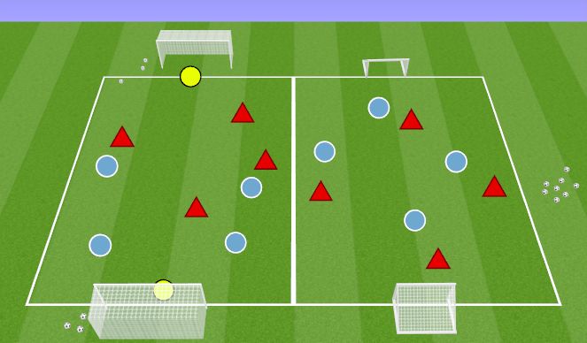 Football/Soccer Session Plan Drill (Colour): 4v4 or 5v5 Tournament Game