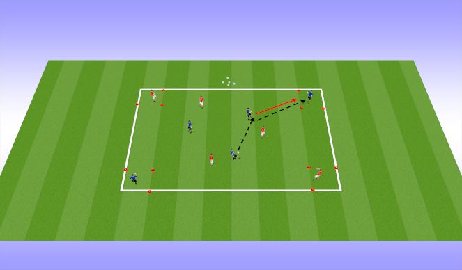 Football/Soccer Session Plan Drill (Colour): Whole - Game to Targets