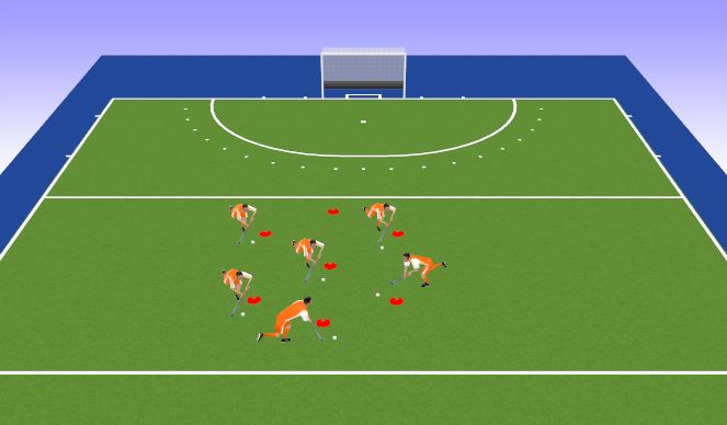 Hockey Session Plan Drill (Colour): Technical 1