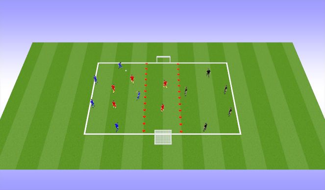 Football/Soccer Session Plan Drill (Colour): Skill