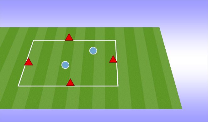 Football/Soccer Session Plan Drill (Colour): 4v2 or 5v2