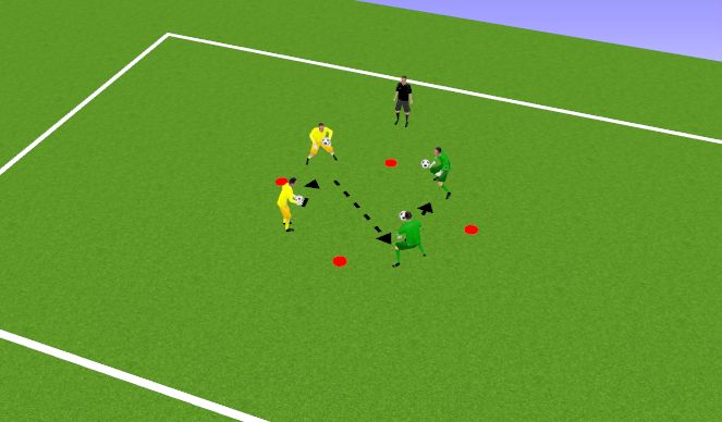 Football/Soccer Session Plan Drill (Colour): Hot Potato