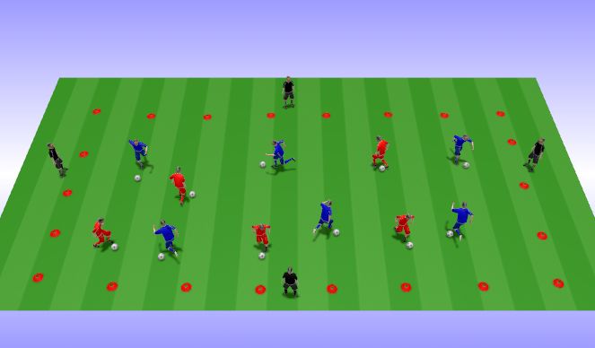 Football/Soccer Session Plan Drill (Colour): Change Directions 