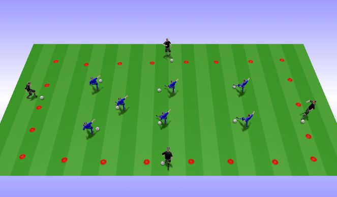 Football/Soccer Session Plan Drill (Colour): Coerver Ball Mastery Skills